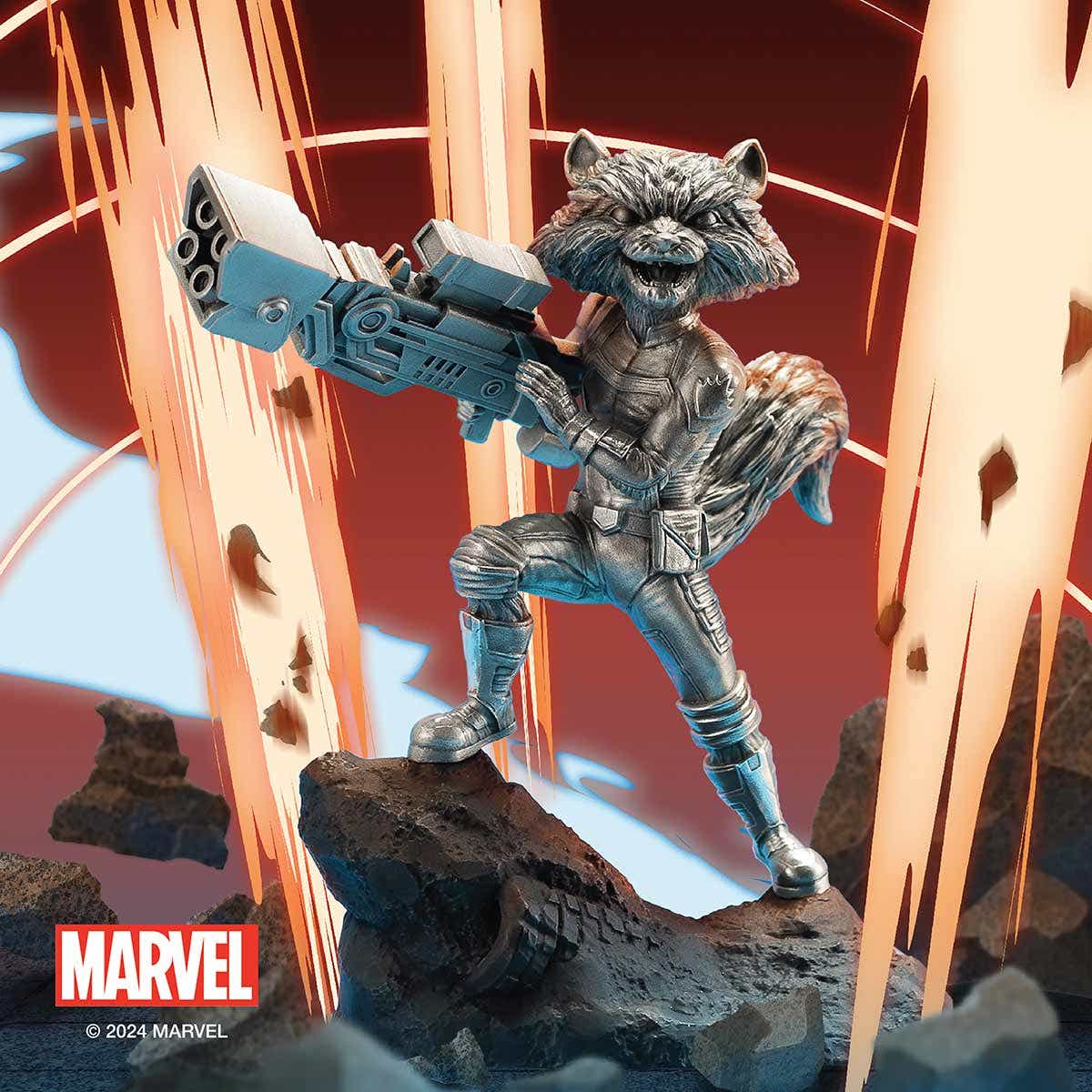 Rocket Raccoon Figurine - Marvel Collectible Gift