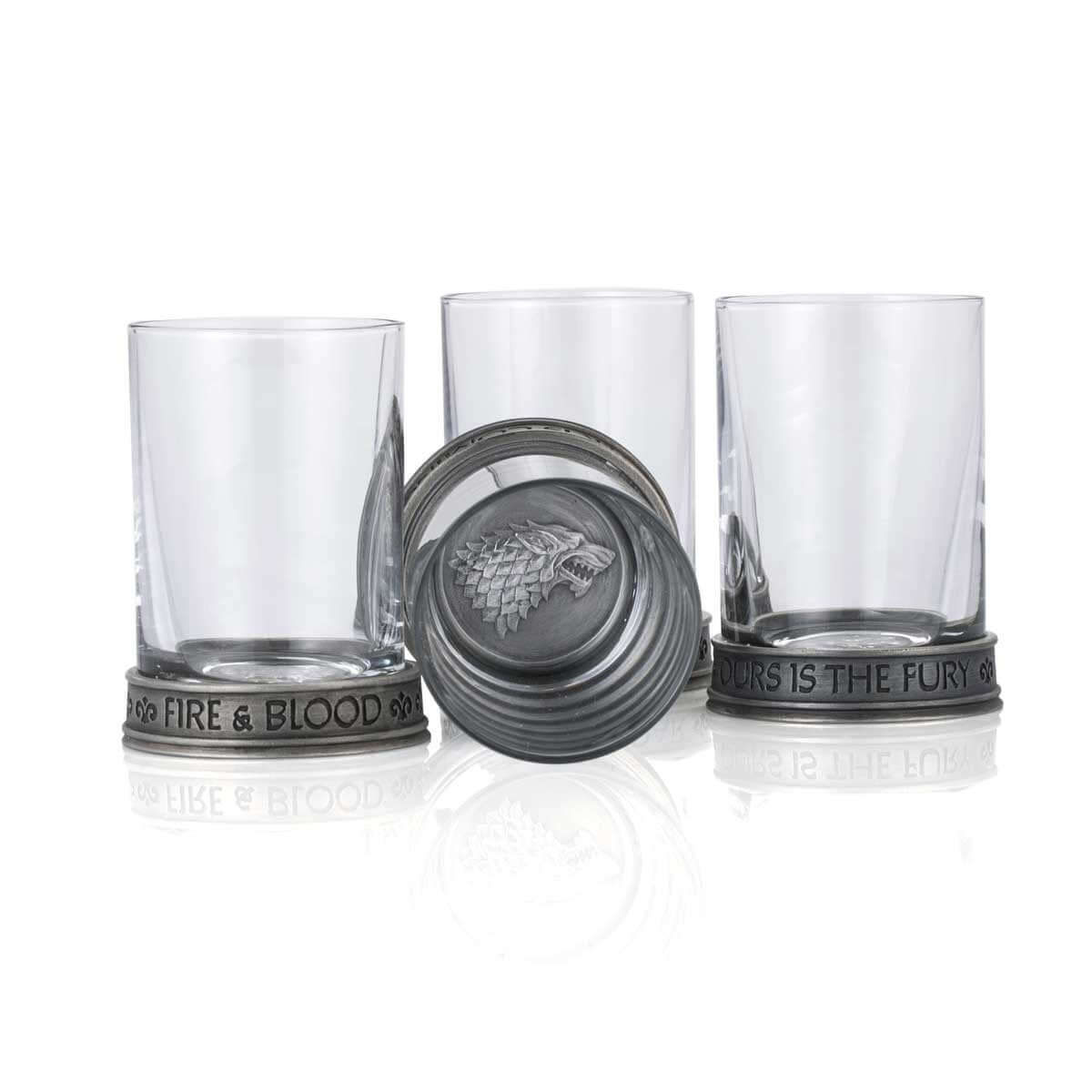 House Sigils Shot Glass Quartet - Game of Thrones Collectible Gift side show collectibles figurines statues