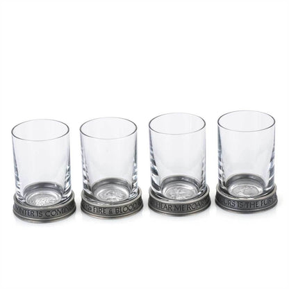 House Sigils Shot Glass Quartet - Game of Thrones Collectible Gift side show collectibles figurines statues