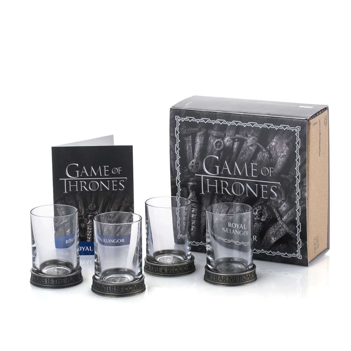 House Sigils Shot Glass Quartet - Game of Thrones Collectible Gift side show collectibles figurines statues