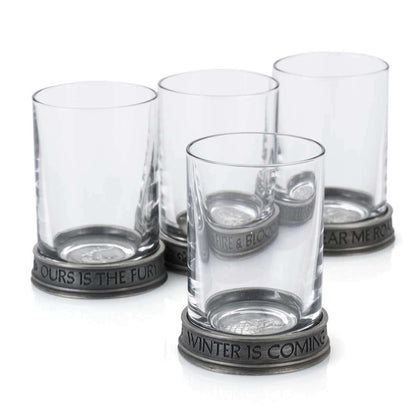 House Sigils Shot Glass Quartet - Game of Thrones Collectible Gift side show collectibles figurines statues