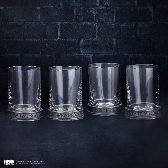 House Sigils Shot Glass Quartet - Game of Thrones Collectible Gift side show collectibles figurines statues