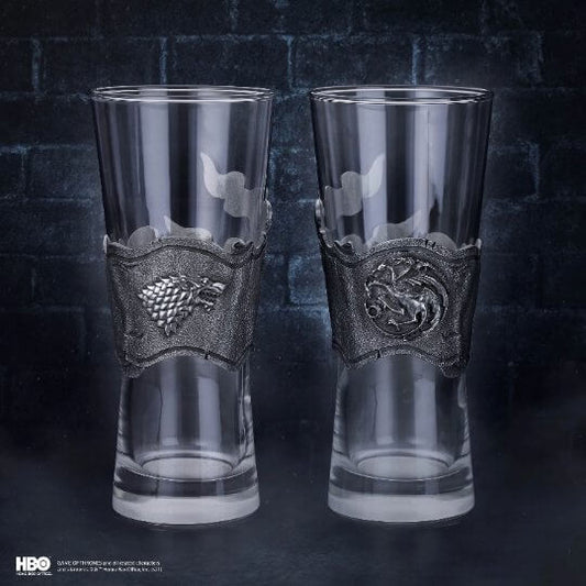 Ice & Fire Pilsner Pair - Game of Thrones Collectible Gift side show collectibles figurines statues